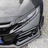 Декоративные полоски на передний бампер для Honda Civic Type-R 2019-2021 (1 пара)