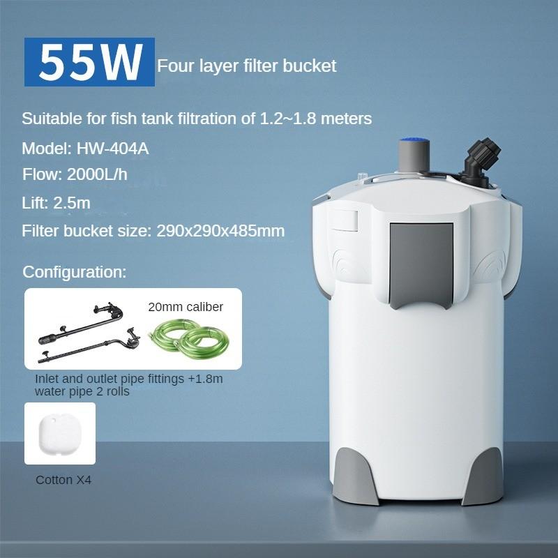 Бесшумное ведро-фильтр для аквариума, внешний фильтр-бочка низкого уровня воды, оборудование для очистки и фильтрации воды для аквариума
