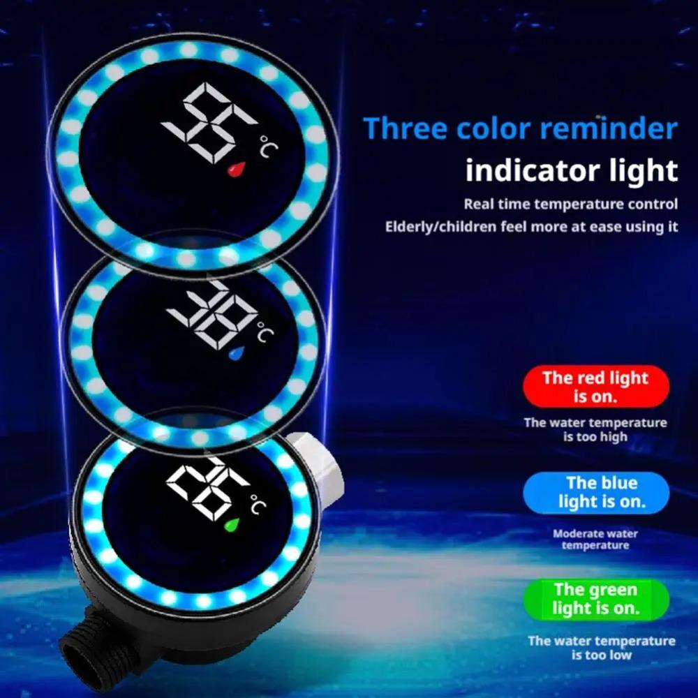 Светодиодный термометр для душа с дисплеем температуры для бытового термометра для воды, сенсорные душевые принадлежности