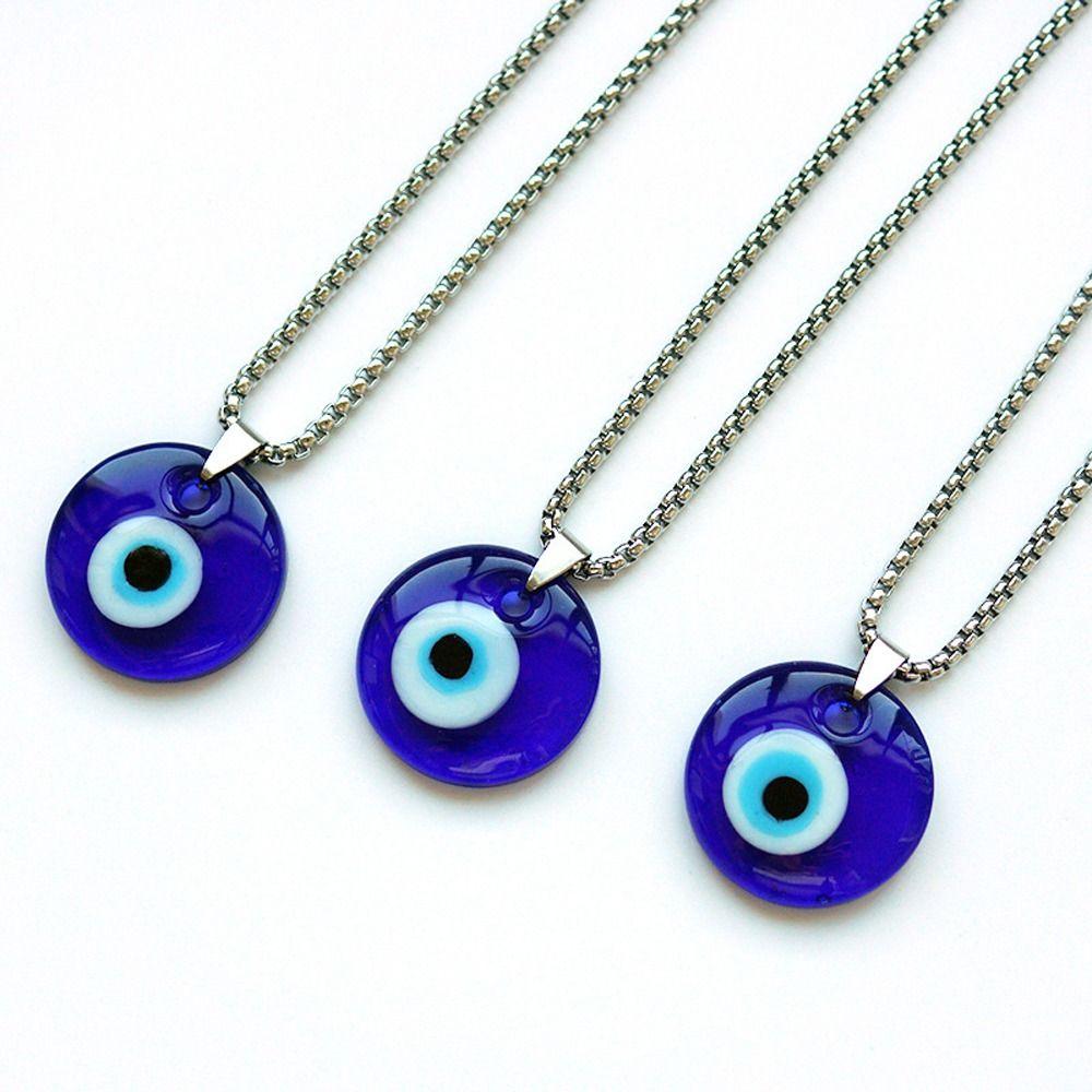 Turkish Jewelry Gift Friendship Party Amulet Necklace Blue Eye Pendant Necklace for Women Choker