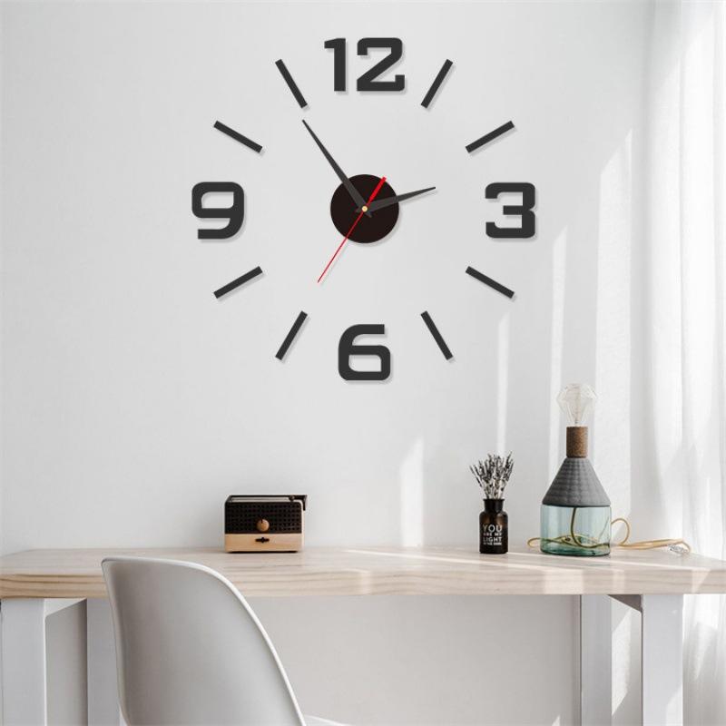 Современный Минималистичный, Без отверстий, Креативные Светящиеся Часы, Акриловые Настенные Часы для Гостиной, Настенные Часы для Спальни, Настенные Часы DIY