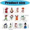 Holiday Miniature Glass Snowman Reindeer Santa Sculpture Tabletop Shelf Decoration For Christmas Display Party Gift