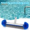 Swimming Pool Brush Head with Corner Cleaning Brush Semi-spherical Bristles Design Easy To Install 18-Inch Pool Tile Scrubber Brush