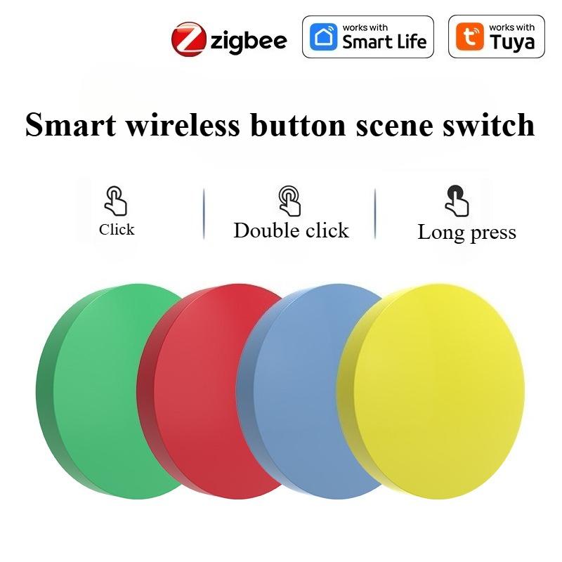 Умный zigbee одноклавишный переключатель сцены кнопка-граффити панель сцен умного дома случайная наклейка выключение света артефакт