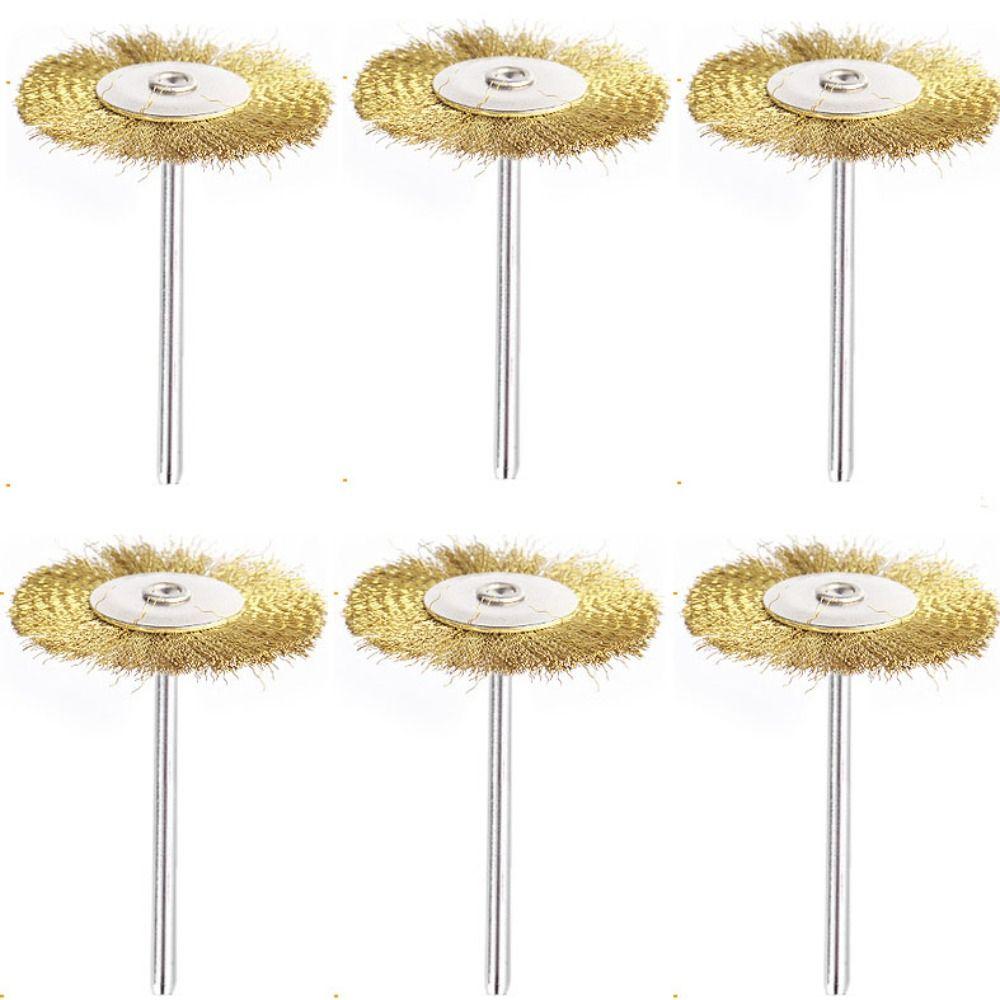 20 шт. Латунные проволочные щеточные диски 3*25 мм Полировальные чистящие инструменты Роторный инструмент Латунный щеточный диск Проволочная щетка Ржавчина