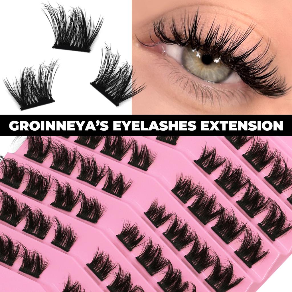 Кластеры ресниц DIY Наращивание ресниц Индивидуальные кластеры ресниц Натуральный длинный объем Смешанный лоток Набор кластеров ресниц