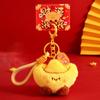 Chinese Style New Year Keyring Blessing Doll Pendant Creative Plush Ingot Keychain  Toys