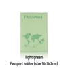 PU Leather Passport Holder with Map Design and Single Edge Sewing
