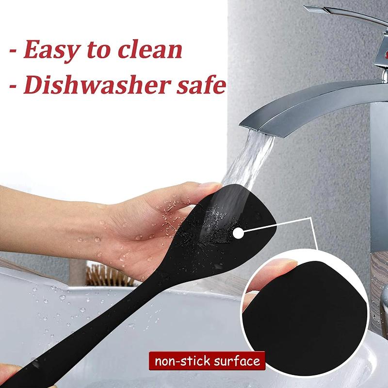 1 шт. термостойкая силиконовая ложка, лопаточка для утиного языка, кухонная лопаточка для перемешивания, кухонная утварь 26,5 см/10,43 дюйма