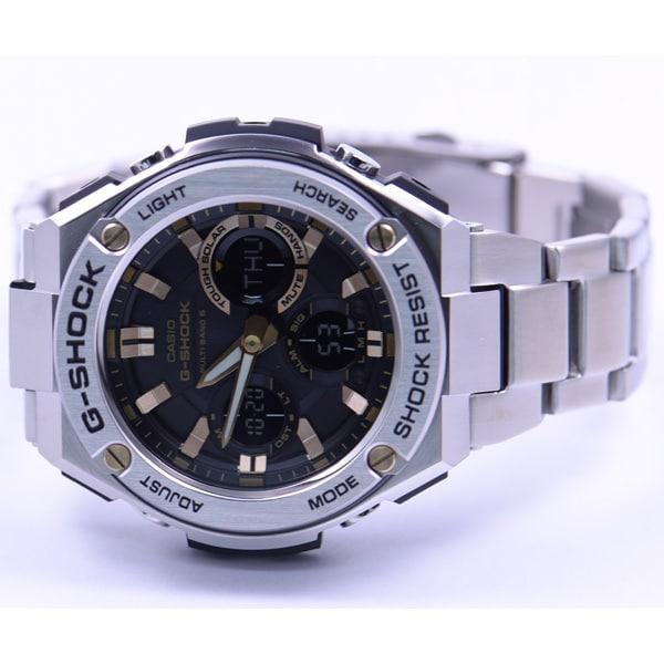 Casio G-SHOCK GST-W110D-1A9JF [G-STEEL] Круглые часы Серебряный Нержавеющий Цифровые Аналоговые