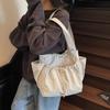 Japanese Niche Pleated Tote Bag Women's Large Capacity 2025 Summer New Fashion Simple Casual Commuter Shoulder Bag