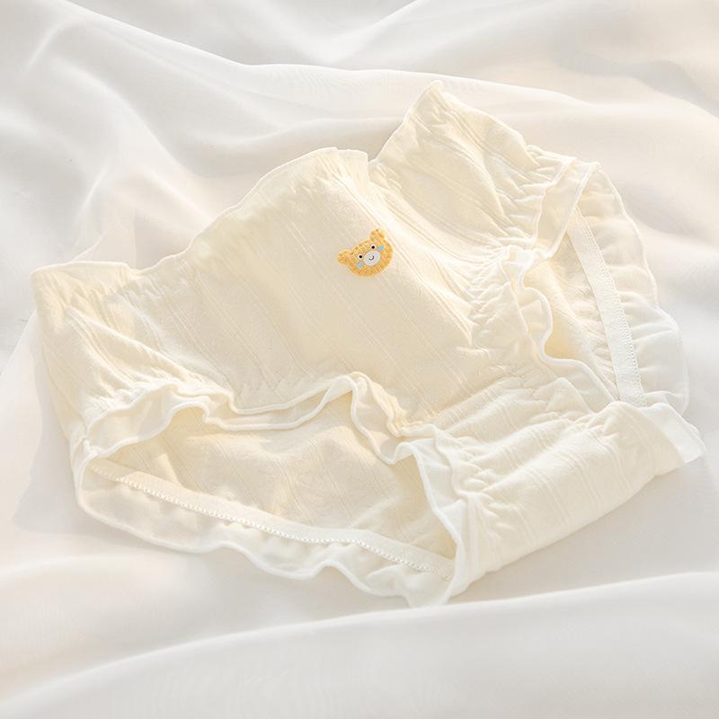 7A Antibacterial Crotch Women's Underwear Made of Pure Cotton Lightweight Breathable Women's Summer Jacquard Waist Bag Hip A-class Triangle Panties