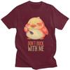 Dont Duck With Me Funny Duck T Shirt Unisex Women Short Sleeve Tshirts Casual Tee Tops Pure Cotton Loose Oversized Clothing
