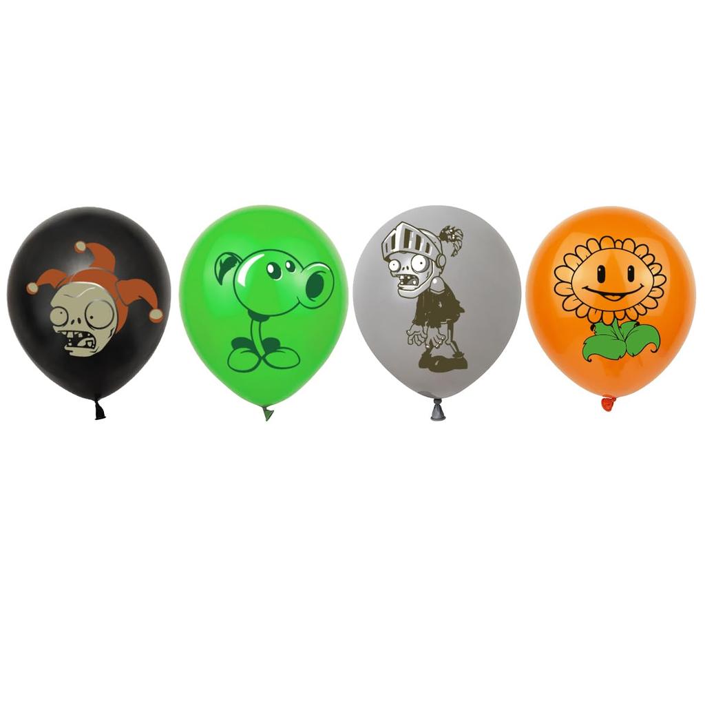 Plants Zombies Birthday Decoration Party Set Plants Zombies Game Character Green Anime Children Cute Funny Boys Girls Happy Birthday Garland Banner