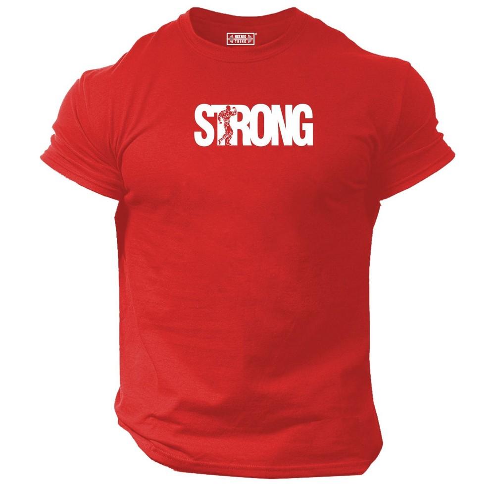 Strong T Shirt Gym Clothing Bodybuilding Training Workout Boxing Mma Gymwear Top