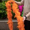 DIY 2M Natural Turkey Feather Boa Bulk - Pink Marabou Plumes for Wedding Decor, Carnival Costume, DIY Shawl Accessories