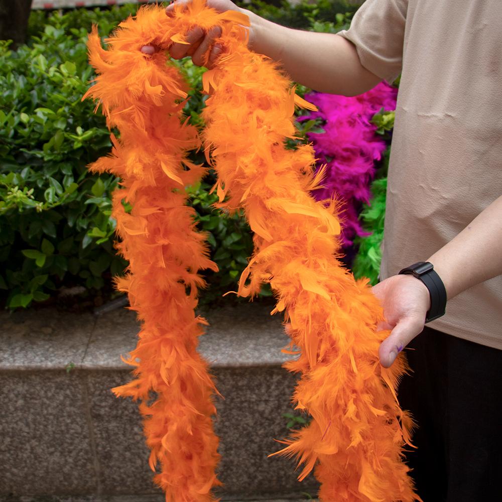 DIY 2M Natural Turkey Feather Boa Bulk - Pink Marabou Plumes for Wedding Decor, Carnival Costume, DIY Shawl Accessories