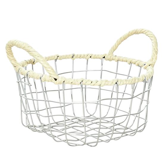 Storage Basket, Stainless Steel Woven Multi-Purpose Organizer, Large Capacity Stackable Fruit Bowl for Kitchen Bathroom Bedroom And More