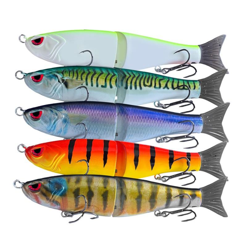 Multi-Jointed Topwater Jerkbait Lure 65g/19g With Rattling Beads 3X Treble Hook Sea Freshwater Bass Pike Fishing
