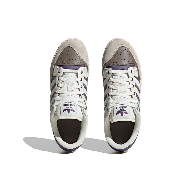 Adidas Originals Centennial 85 Leather Suede Low-Top Sneakers Unisex Sneakers White Purple Gray IE2369