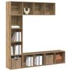 VidaXL Bookcases 3 Pcs Artisan Oak Engineered Wood, Bookcase, Storage Shelf, Office Cabinet, Shelf 3328550