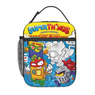 SuperThings Cartoon Insulated Lunch Bags Thermal Bag Meal Container Super Zings High Capacity Tote Lunch Box Men Women Work