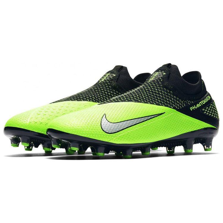 Nike Phantom Vision 2 Elite DF AG Pro Black Green Strike Men Sneakers Metallic-Platinum CD4160-036