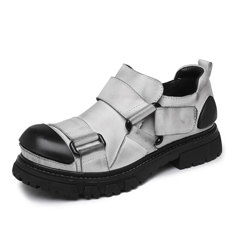 Роскошные брендовые мужские туфли из натуральной кожи, рабочая обувь для улицы, высококачественные деловые повседневные ботинки Zapatos Hombre Designer2024