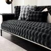 Winter Warm Super Soft Rabbit Plush Sofa Towel Thicken Bubble Velvet Non-slip Sectional Sofa Cover Non-slip L-shaped Couch Cover