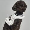 Dog Eye Puppy Chest Strap Camellia Harness, White
