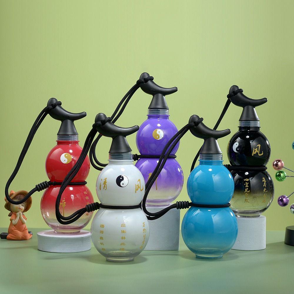 Стакан для воды в китайском стиле, градиентная цветная бутылка для питья, креативная бутылка для воды в форме тыквы для путешествий