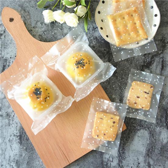 100 шт./упак., пакеты с машинной запечаткой, прозрачные водонепроницаемые пластиковые пакеты с белой точкой, вакуумный упаковщик, мешок для хранения печенья и еды для кухни