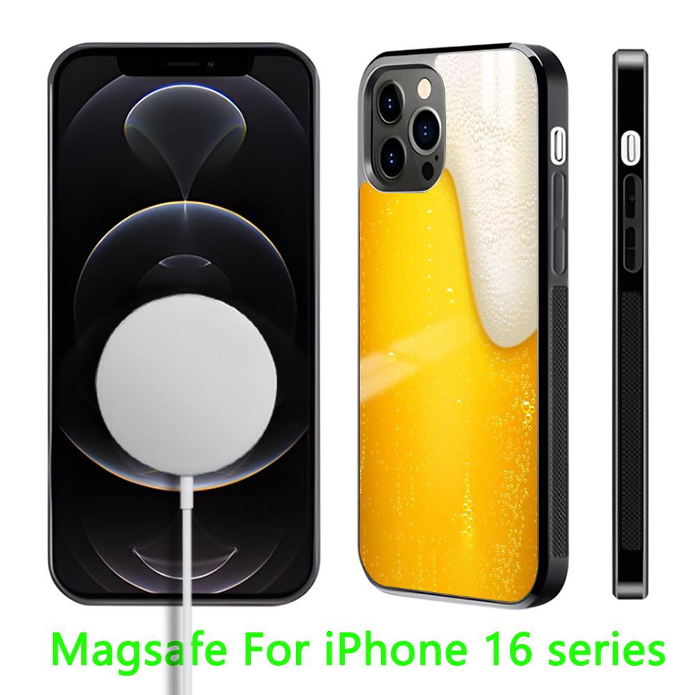 Креативный чехол для телефона с холодной пивой для iPhone 16 15 14 13 12 11 Pro Max Plus Mini Магнитный Magsafe Беспроводная зарядка Чехол