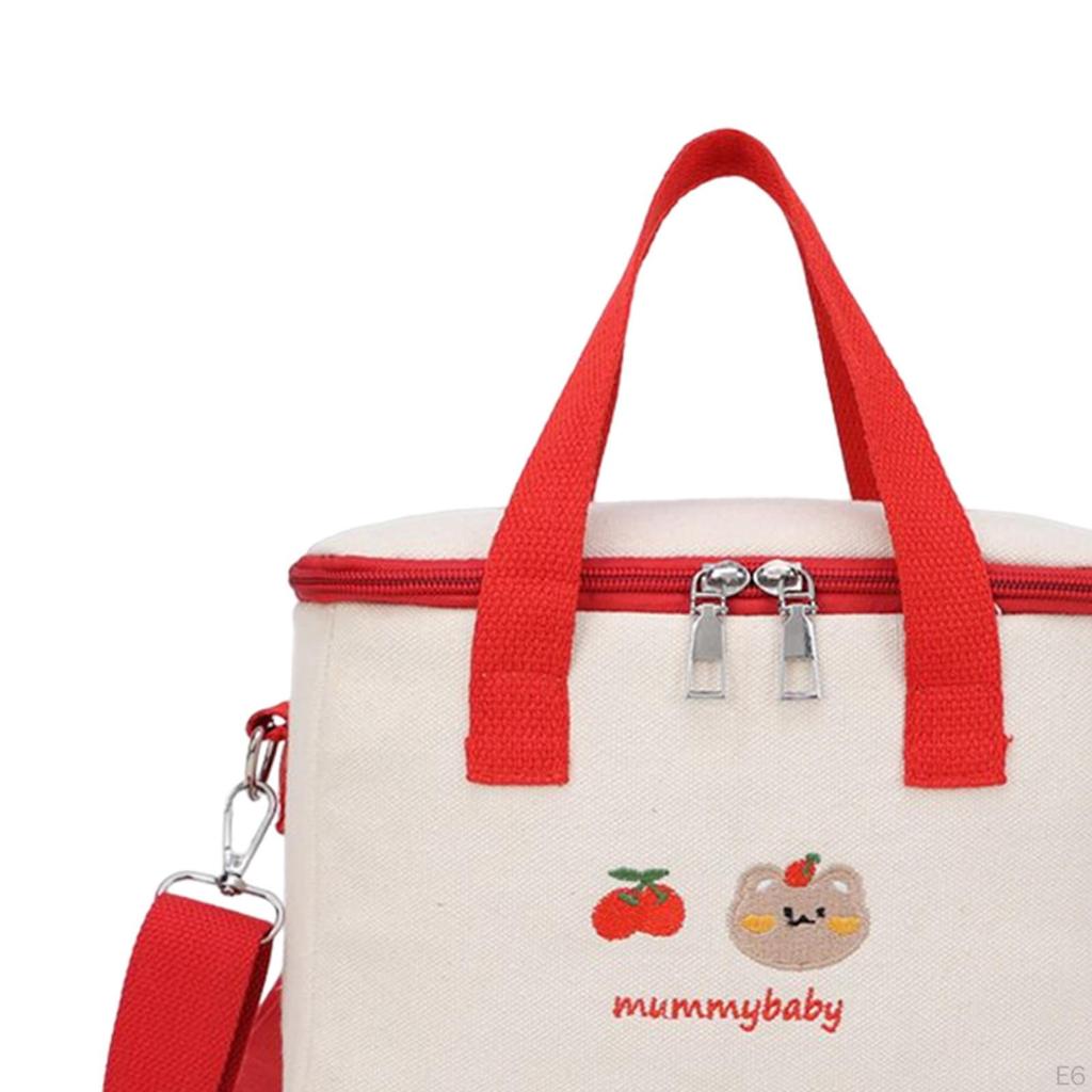 Compact Lunch Storage Bag with Insulated Box for Office and Camping