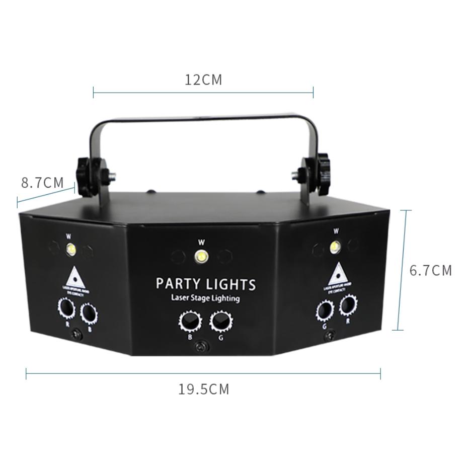 15 ГЛАЗ RGB Диско DJ Луч Лазерный Световой Проектор DMX Дистанционный Стробоскоп Эффект Сценического Освещения Рождественская Вечеринка Праздник Хэллоуин Огни