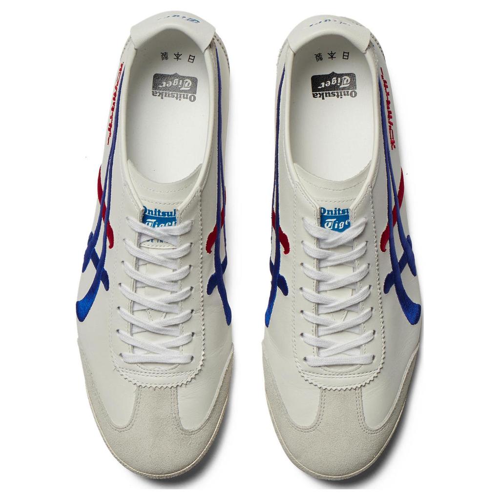 ONITSUKA TIGER Mexico 66 Nm Удобные Мягкие Нескользящие Износостойкие Низкие Повседневные Кроссовки Унисекс Повседневная Обувь Бело-Синие 1183C320-100