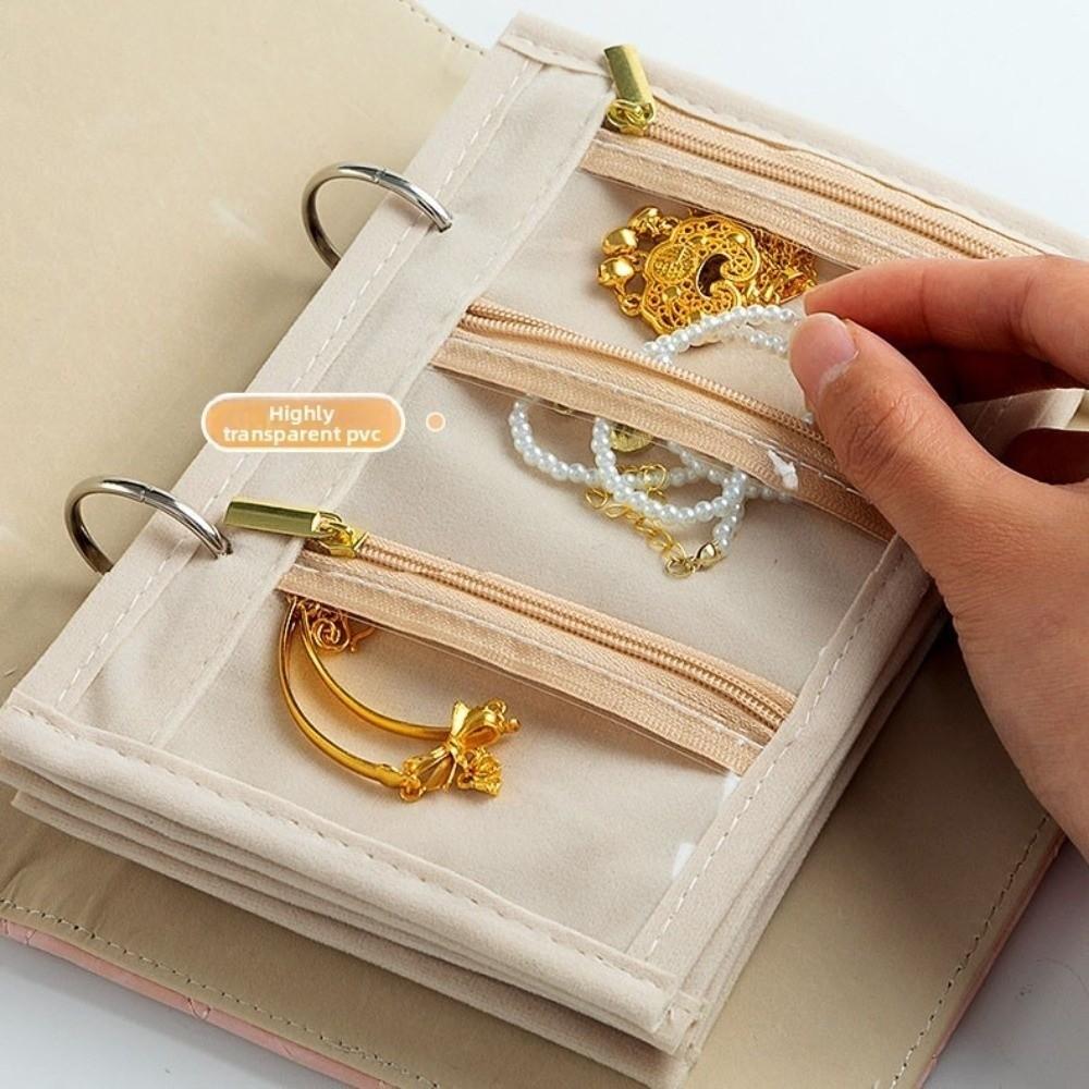 Waterproof Necklace Binder Love Heart Necklace Binder Display Box Jewelry Storage Book Gift