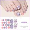 22Pcs/Set Toe Nail Fake Self-adhesive Nails Sticker Various Nail Patterns False Nail Stickers With Jelly Glue