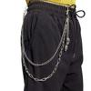 Tassel Skull Waist Chain Zinc Zinc Zinc Alloy Skull Pants Chain Cool Tassel Jeans Chain Steet