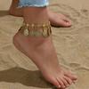 Round Tassel Flower Ankle Chain for Women, Alloy Fashionable Retro European and American Style Jewelry Gift