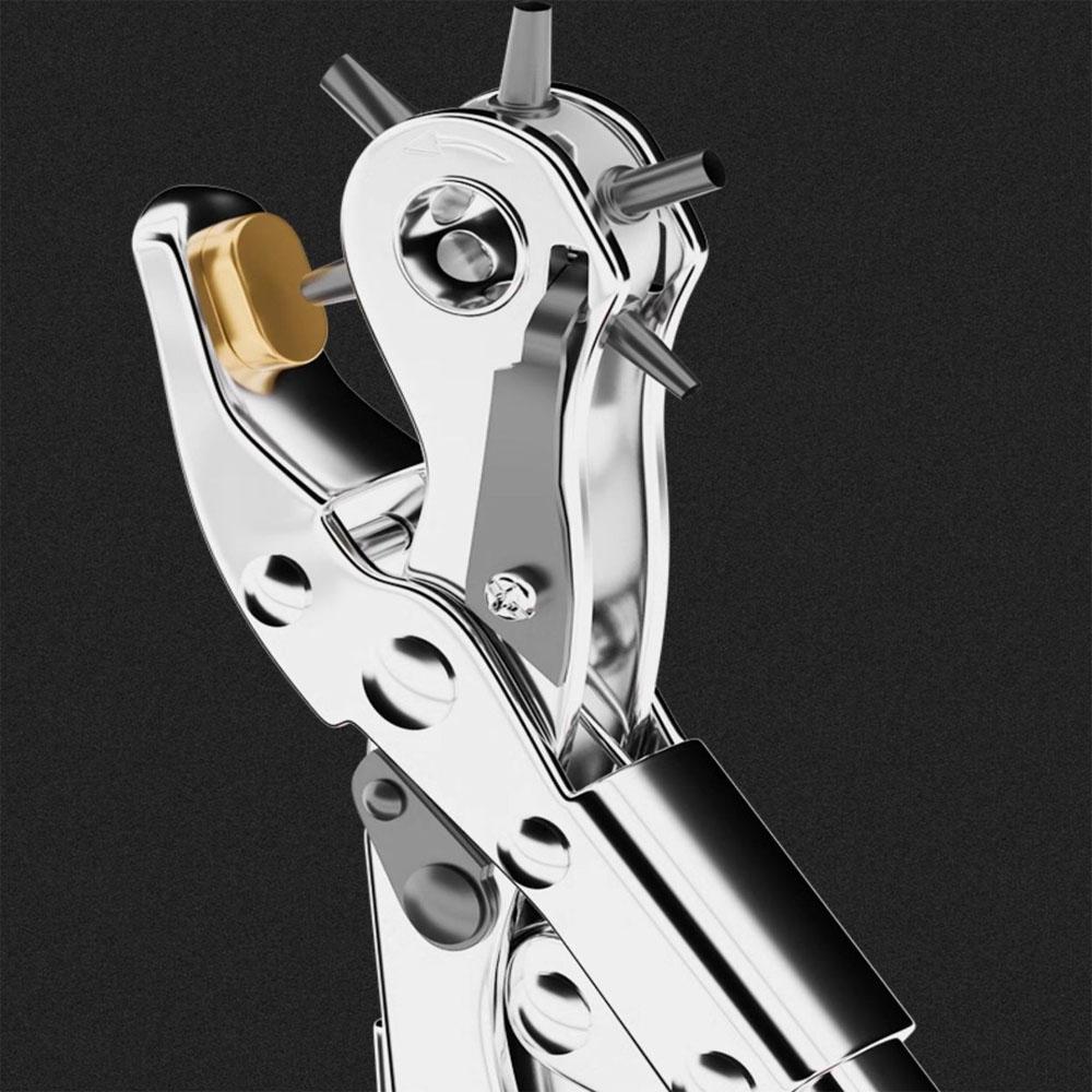 Heavy Duty Leather Hole Punch Pliers - Multi-function Portable Belt Puncher