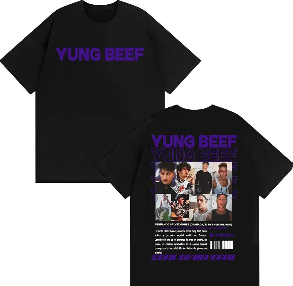 Rapper Yung Beef Album Tour Cover Merch Tshirts for Men Fashion Gothic Hip Hop T Shirt 100 Cotton Oversized Tshirt Streetwear