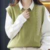 Women Vests Sweaters 2025 Sleeveless O-Neck Black Knitted Vest Sweater Women Tops JJ115