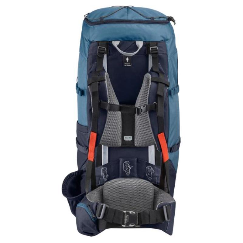 Decathlon 60 л Треккинговый Однотонный Универсальный Полиэстер Уличный Походный Рюкзак Школьный Рюкзак Женский Синий Серый