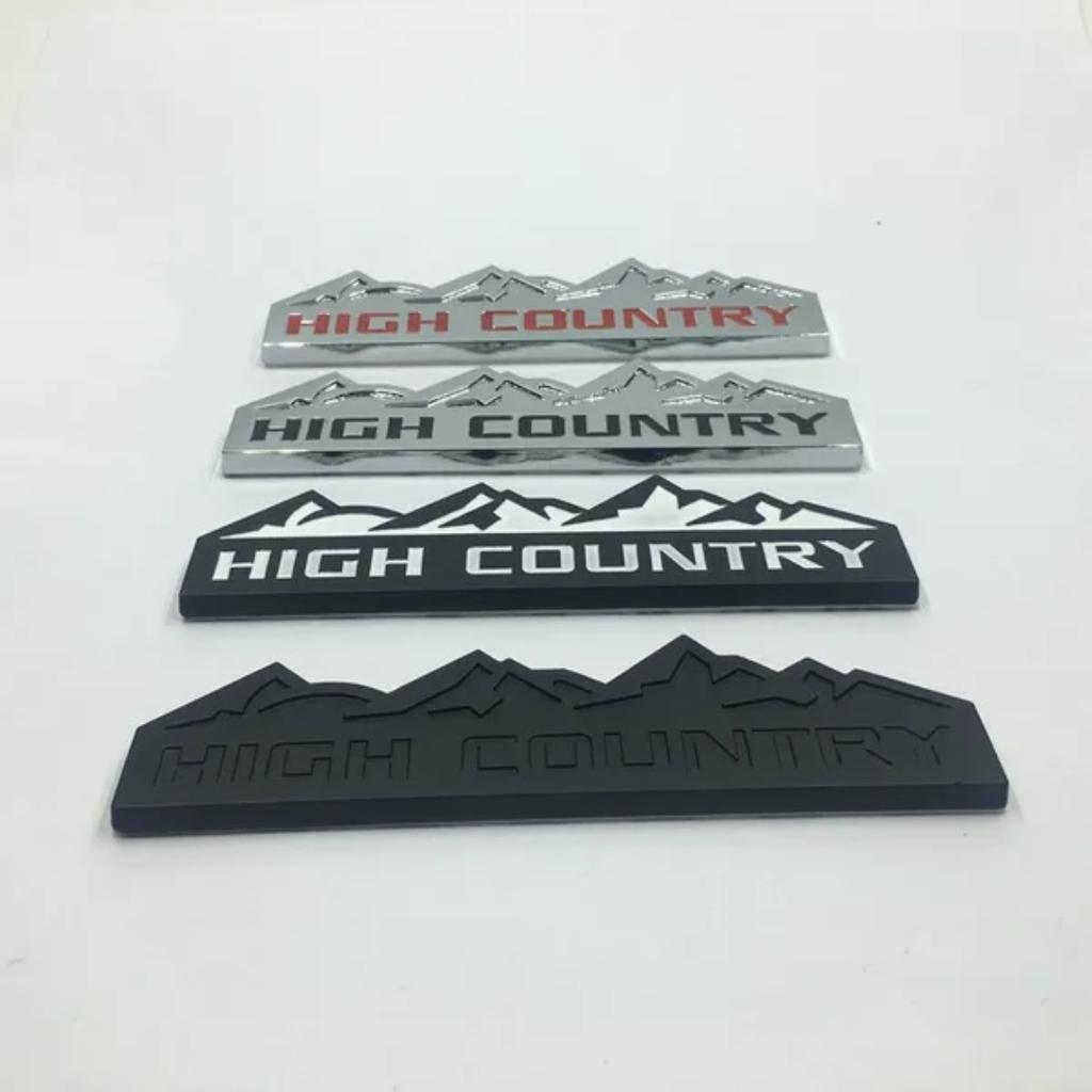 3D Letter Logo Car Stickers Emblem Tail Badge Rear Trunk Decals For C/hevrolet S/ilverado S/ierra Fender or Tailgate HIGH COUNTRY Emblem Nameplate