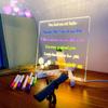 Acrylic Message Board Erasable Kids Drawing Board Colorful LED Writing Board Painting Board