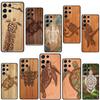 Turtle Wood Pattern Phone Case For Samsung Galaxy S22 Ultra S8 S9 S10 Plus Note 20 Ultra S20 FE S21 Ultra