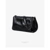2024 New Style Black Flap Soft Leather Women's Chain Crossbody Hobo Bag