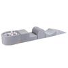 Foam Playground for Children | With a Small Ball Pool | Light Gray | Velvet