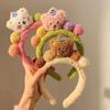 Colorful Lamb Headband Anti-Slip Soft Plush Face Washing Hair Pin Cartoon Bear Decor Makeup Hair Hoop